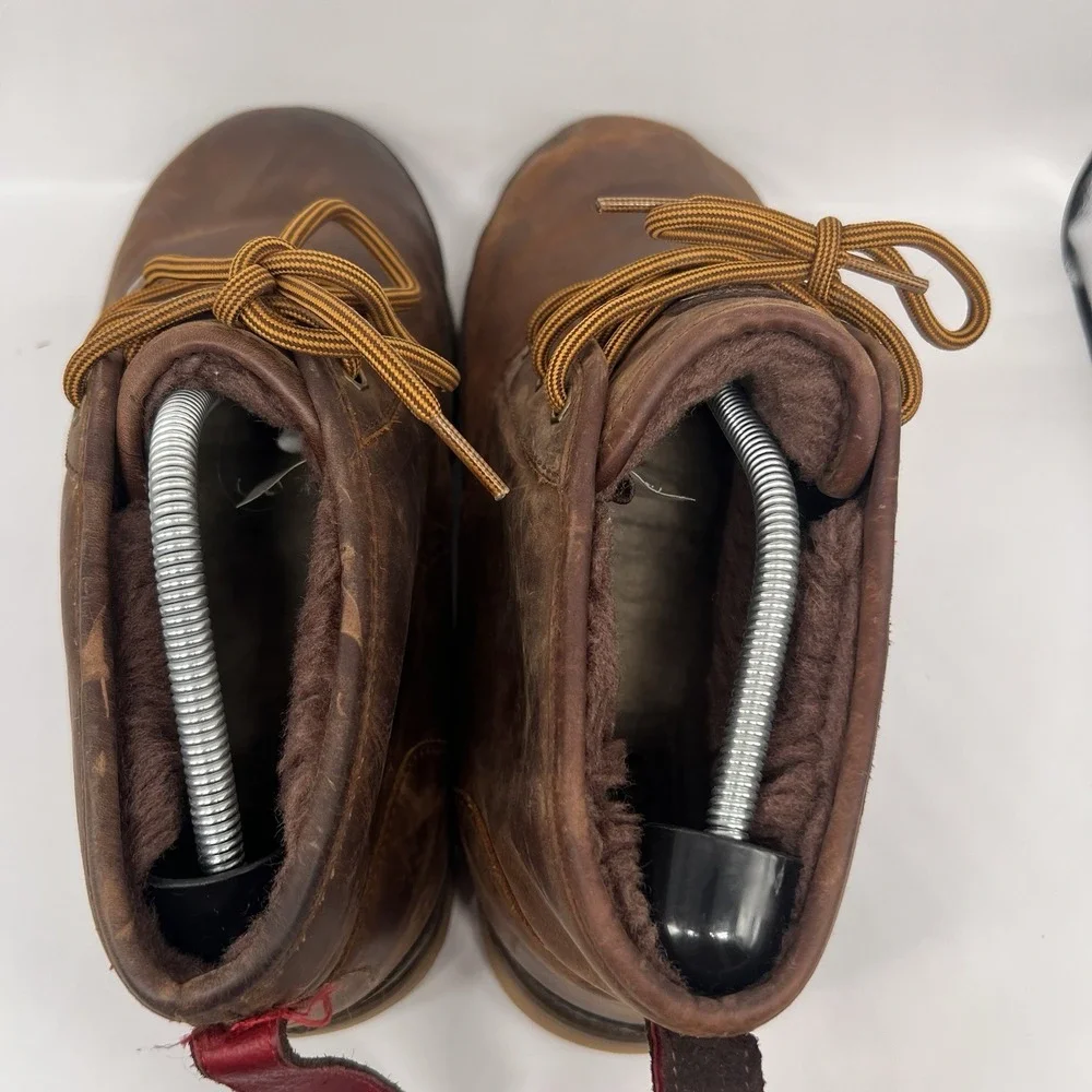 UGG Neumel Waterproof Grizzly Leather Chukka Boots Mens 12 Brown Shoes Lace Up